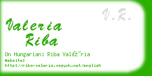 valeria riba business card